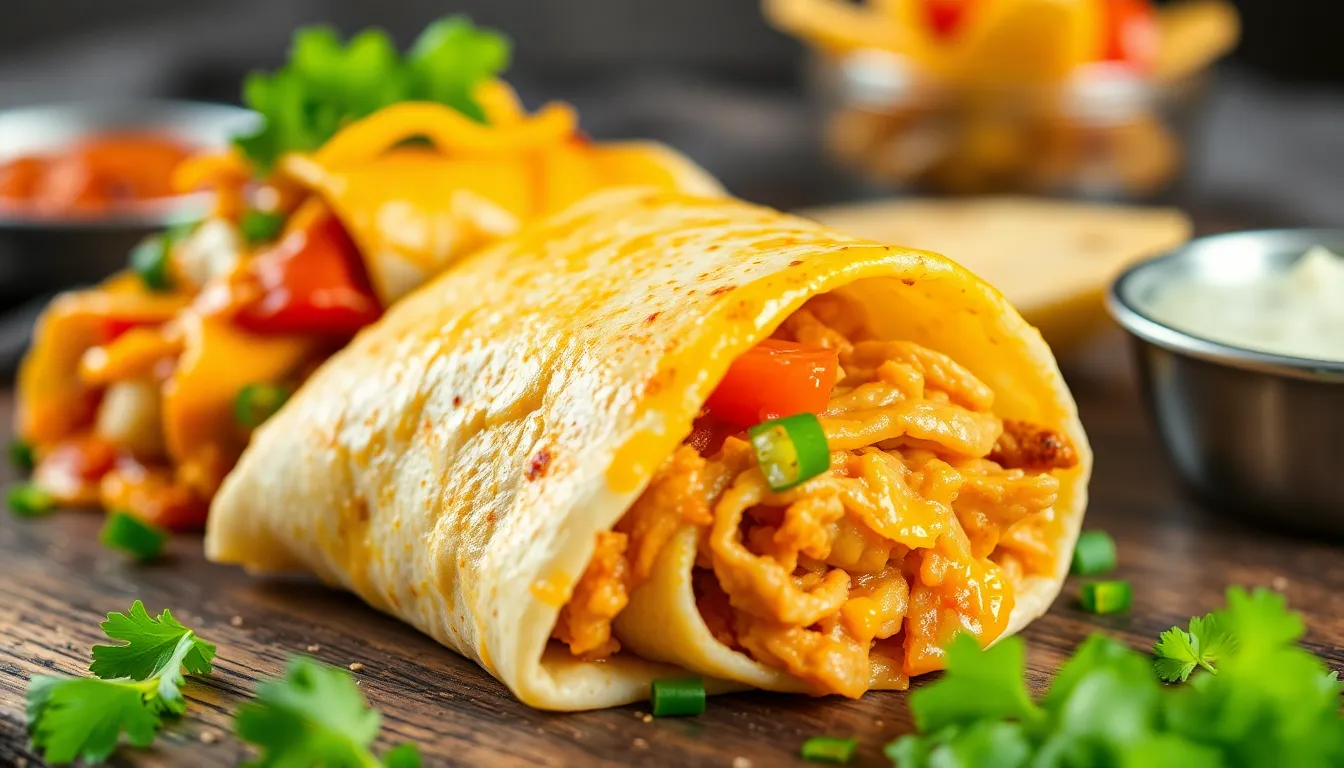 Cheesy Roll-Up, Spicy Tostada,Shredded Chicken Mini Quesadilla,Beefy Mini Quesadilla